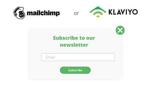 Connect MailChimp/Klaviyo account to newsletter